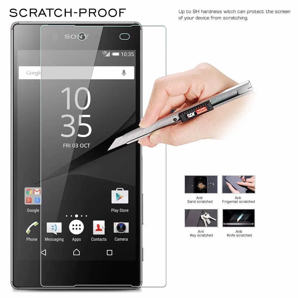 10 шт./лот 2.5D 0.26 мм 9 H Премиум закаленное Стекло для Sony Xperia Z5 Compact Z5 Mini Экран протектор
