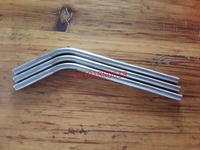 

500pcs/lot Free Shipping 8.5" Bend 304 Stainless Steel Straw With Slot Steel Drinking Straws Size 215x9.5mm