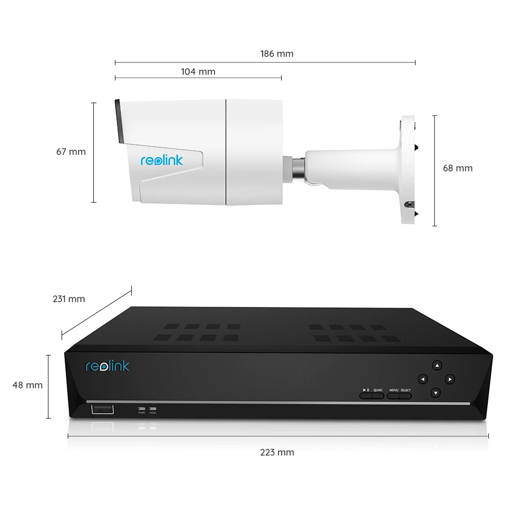 Камера видеонаблюдения Reolink RLK8 410B4 HD антивандальная камера безопасности для