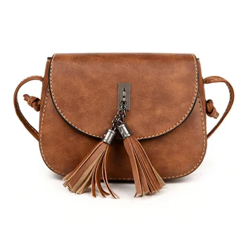 

Fashion Women Tassel Shoulder Bag Messenger Handbag PU Leather Mini Crossbody Bags Best Sale-WT