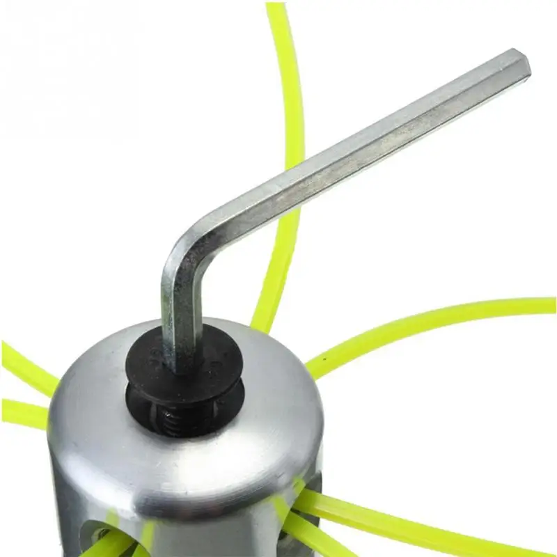 Aluminum Grass Trimmer Head With 4 Lines Brush Cutter Head Lawn Mower Accessories Cutting Line Head for Strimmer Replacement