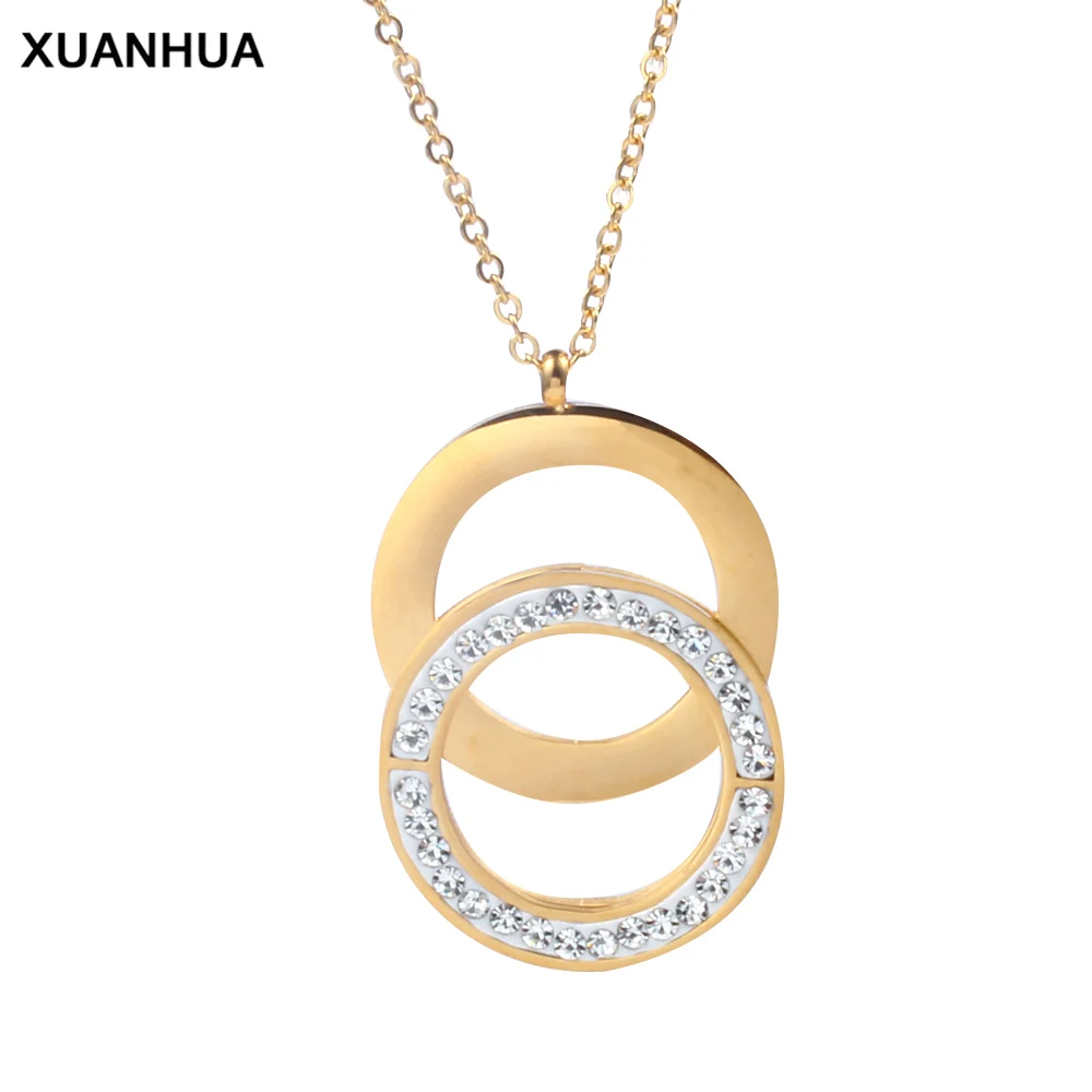 

XUANHUA Stainless Steel Necklaces & Pendants Choker Necklace Women Jewelry Accessories Stone Jewellery Collares Fashion Jewelry