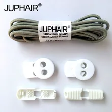 New1 Pair White Shoelace Buckle Multicolor Sport Fitness Laces Colorful Lock Shoelace Shoestrings Elastic Shoe Jogging Triathlon