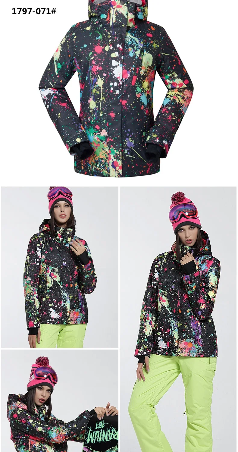 Лыжи куртка женская GSOU SNOW,сноуборд куртки женские, горнолыжная куртка,горнолыжный костюм,костюм лыжный женский,горные лыжи пиджак