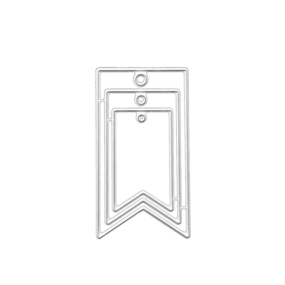 

33X60mm Lable Tag Scrapbook Greeting Card Lace Hollow Metal Cutting Dies Stencil Frame Embossing Template DIY