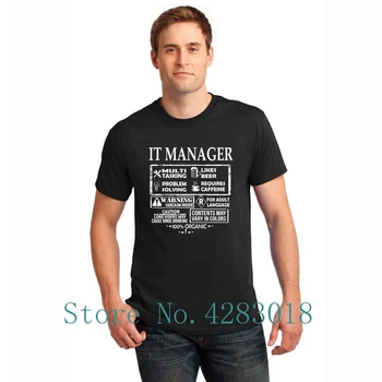 

It Manager Which Is A Multi Tasking Job T-Shirt Man Round Neck Letter Humor Tshirt Gents Size S-3xl Funky High Quality