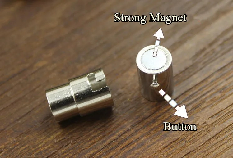 10x Твердый латунный Магнит застежки пряжки замок двойное страхование кожаный браслет соединитель для производства ювелирных изделий DIY ремесло