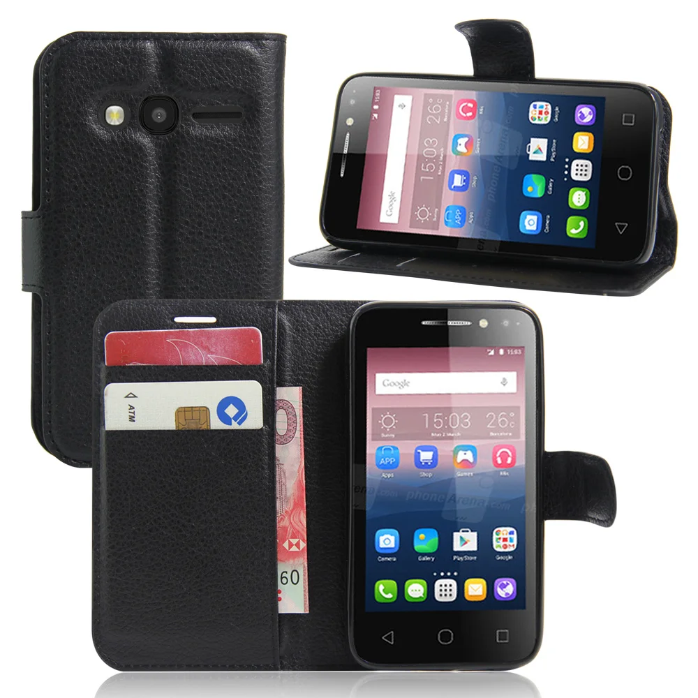 Модные оригинальные Личи Pattern кошелек кожаный чехол для Alcatel pixi4 4.0 ''крышка В