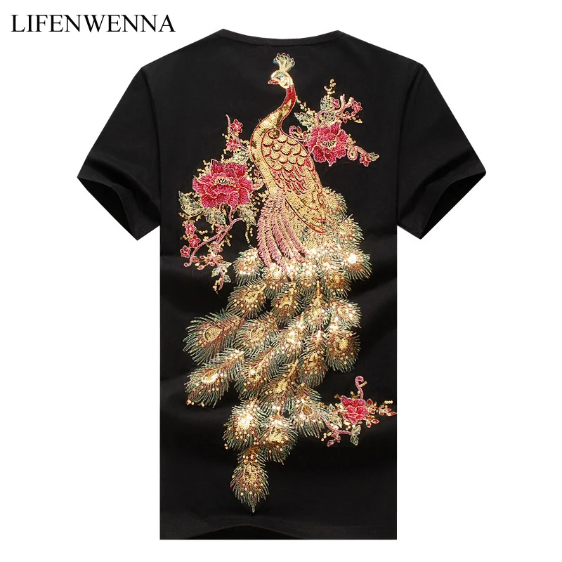

2019 New Summer Fashion Mens Short Sleeve T Shirts High Quality Applique Slim Fit T Shirt Homme Mens Casual Cotton Tee Shirt 5XL