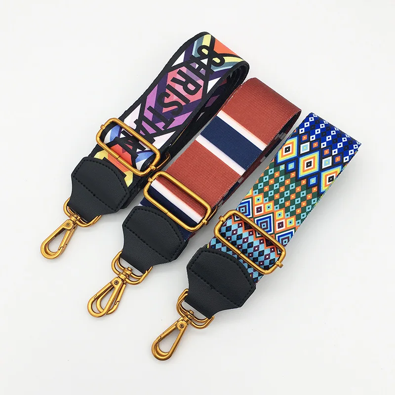 

80-140*5cm Nylon Bag Belt Handbag Shoulder Strap Adjustable Muliti-color Printing All-Match Replacement Belts for Messenger Bag
