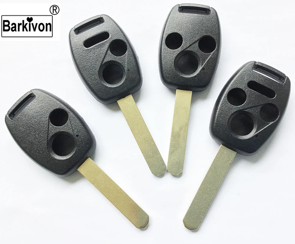 

Barkivon 2 2+1 3 3+1 Button replacement transponder car key shell case for Honda Odyssey Accord Fit CRV Pilot key fob cover