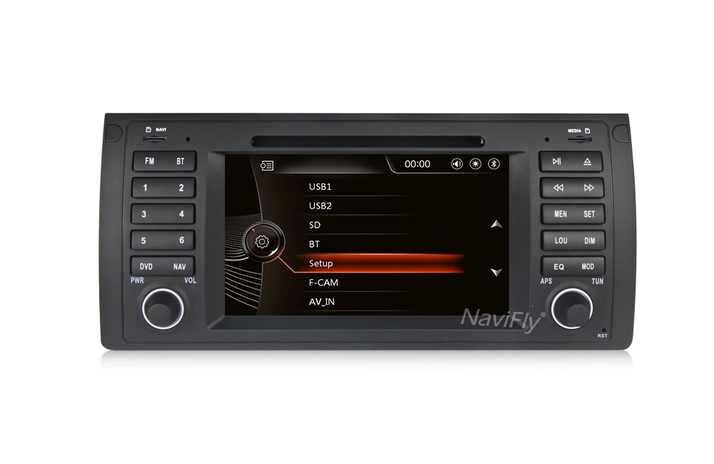 Sale NaviFly Original UI 7" Car DVD multimedia player For BMW/E39 X5 E53 With Car GPS radio audio BT USB SD Canbus RDS MIC E39 11