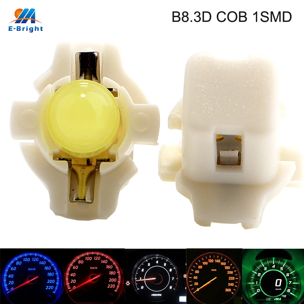 YM E-Bright 10X B8.3D COB 1 SMD 12V B8.3 D лампа накаливания на панель приборов Предупреждение ющий индикатор светильник интерьерный светильник на танкетке инструмент