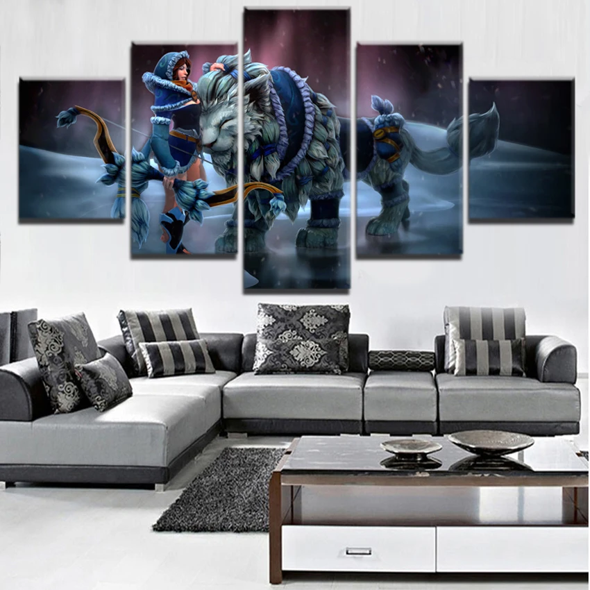  Luna DOTA 2 Game HD Print Canvas Printed 5 Pieces Modern Decorative Home Print Poster Canvas Painti