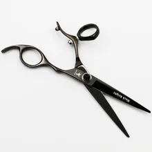 Tijeras del pelo de 6 “profesional peluquería tijeras tijeras salón de girar la manija titanium