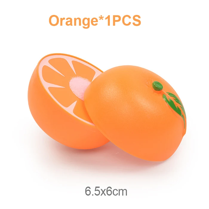 Обучающие пластиковые Кухонные игрушки ролевые игры еда фрукты и овощи режущие игрушки для детей Подарки для девочек - Цвет: Orange