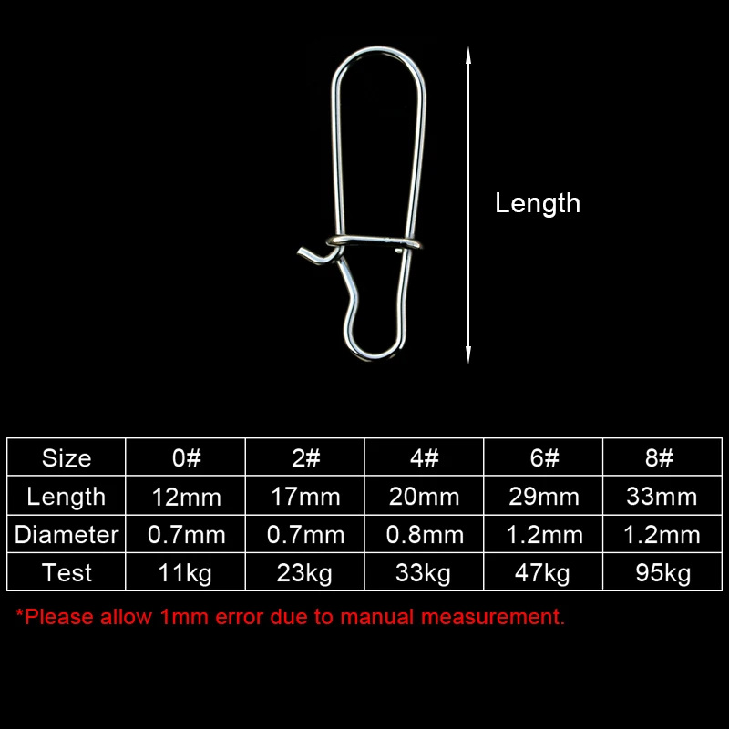 Нержавеющая сталь хорошая рыболовная оснастка 30 шт./лот Серебряный Быстрый замок рыболовные зажимы приманка на рыболовный крючок Разъем аксессуары