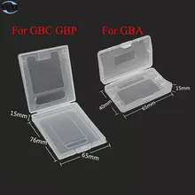 YuXi 2pcs Clear Plastic Game Card Case Game Cartridge Cases Storage Boxes for Nintendo Gameboy GBC GBP GBA
