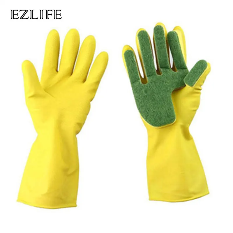 

EZLIFE Washing Cleaning Gloves 5 Fingers Wash Cloth Super Material Composite Sponge Cleaning Gloves Household Cleaning Supplies