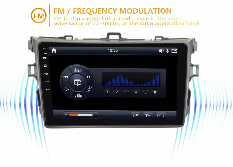 Perfect KiriNavi 2 din 9" Touch Screen 32G ROM Android Car Radio For Toyota Corolla 2006-2011 Multimedia GPS Navigation Player audio MP3 7