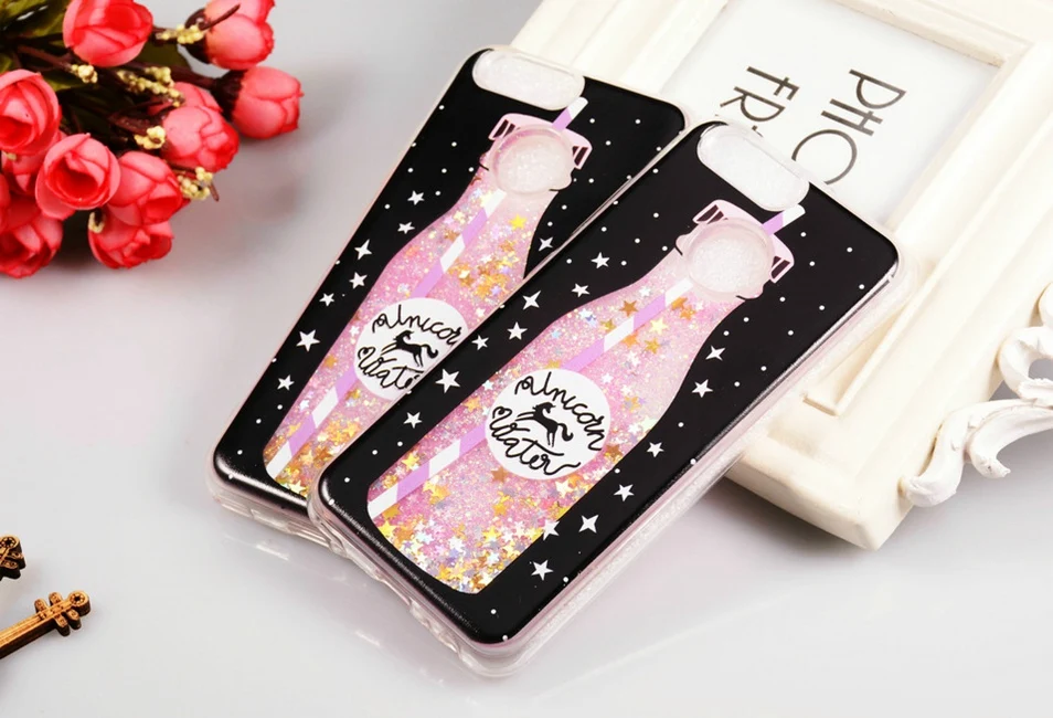 Icoque Glitter Cases for Huawei Nova 2 Case Silicon Cute Cover Women Luxury Coque Girl Soft TPU Pink Funda for Huawei Nova2 Case (1)