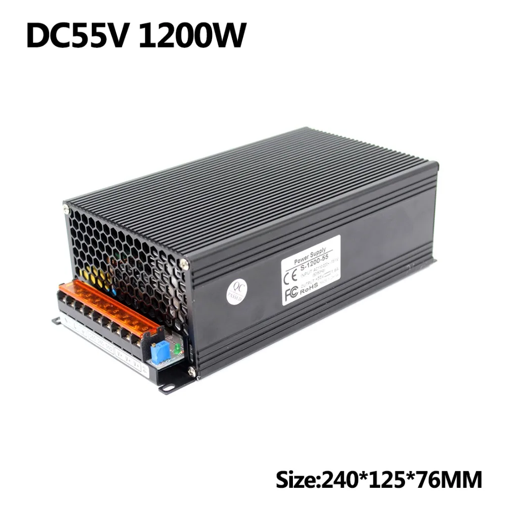 1200 Вт 22A 55 в импульсный источник питания Регулируемое напряжение AC DC55V драйвер SMPS для промышленного полевого оборудования CNC двигатели CCTV