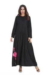 Арабском Ближнем Востоке модные женские туфли Sundy одежда позиционирования платье с цветочным принтом Малайзии свободные размер платья 1230