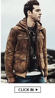 Мужская куртка из натуральной кожи, мотоциклетная куртка из свиной кожи, зимняя теплая куртка, куртка авиатора, летная куртка-бомбер