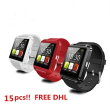 15 шт.! Bluetooth Смарт часы U8 умные часы U часы для iOS iPhone samsung sony huawei Xiaomi Android телефонов хороший как A1 GT08 DZ09