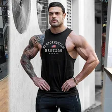 Летний жилет мужские спортивные и быстросохнущая футболка для йоги Бег Обучение и быстросохнущие