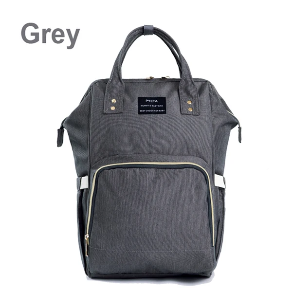 Мода мумия Материнство сумка для переноски подгузников бренд большой Ёмкость Детская сумка путешествия рюкзак дизайнерская сумка для ухода за ребёнком - Цвет: Grey