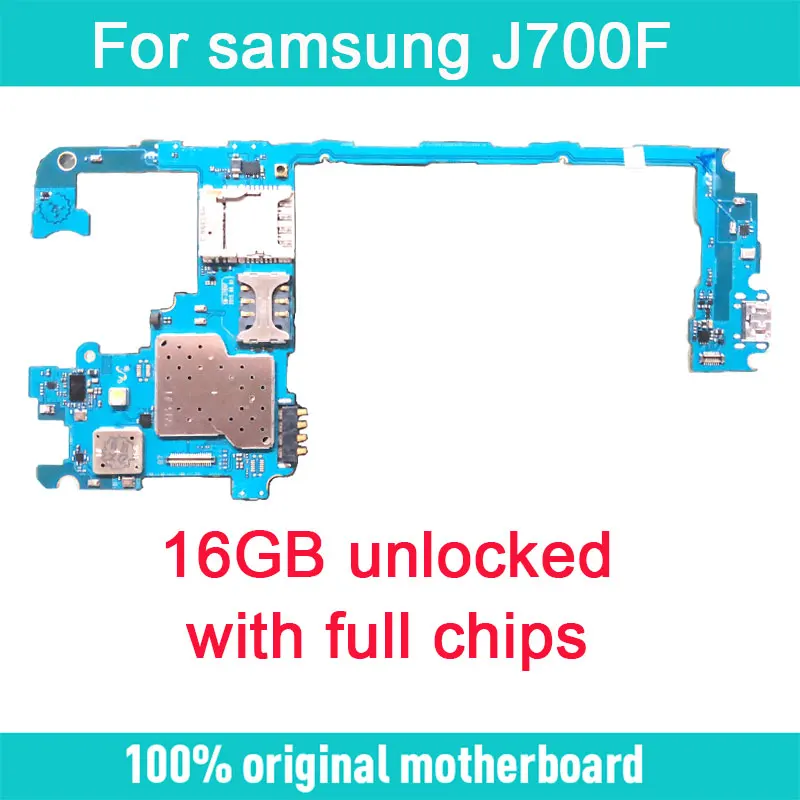 16 Гб материнская плата для Samsung Galaxy J7 J700F 100% разблокированный оригинал с чипами
