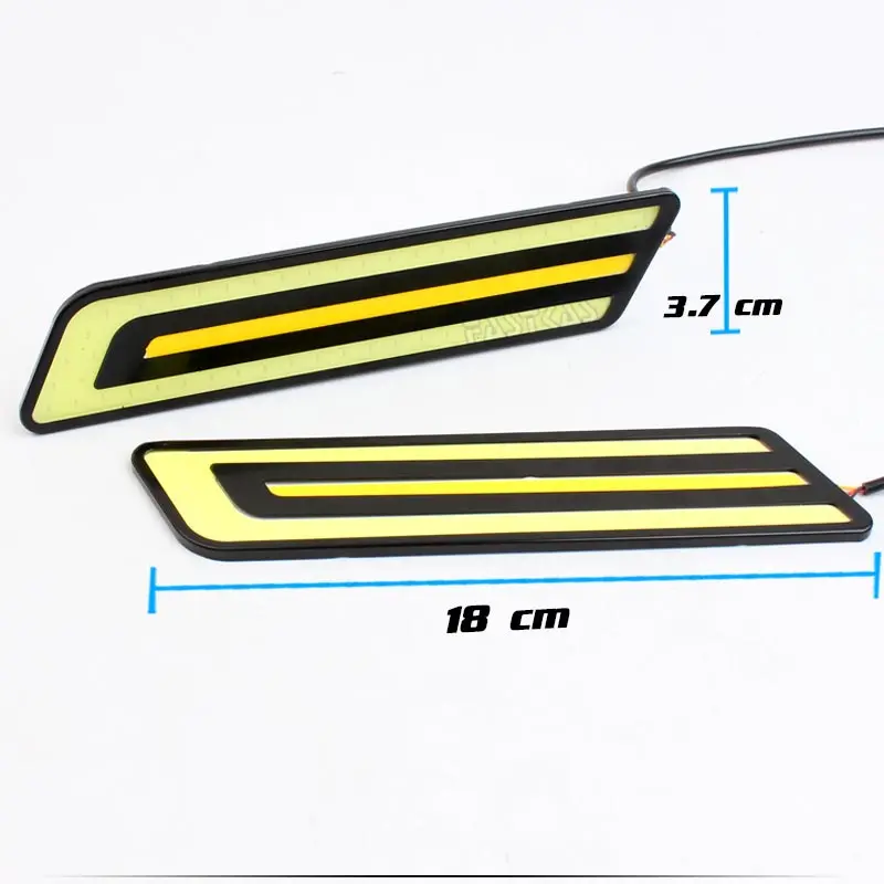 Дневной ходовой светильник автомобильный Стайлинг светодиодный DRL светильник противотуманная фара белый DRL Желтый поворотный сигнал гибкий Дневной светильник автомобильный ходовой светильник
