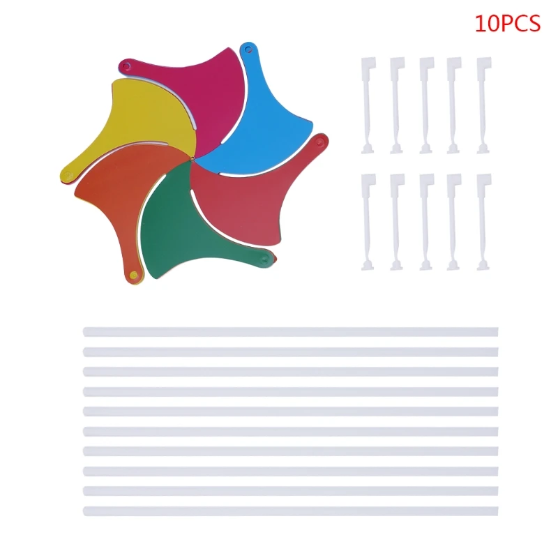 

10Set Windmill Pinwheel Wind Spinner Garden Yard Art Decoration Outdoor Toys DIY Toy For Children Kids Gift Type02-m15