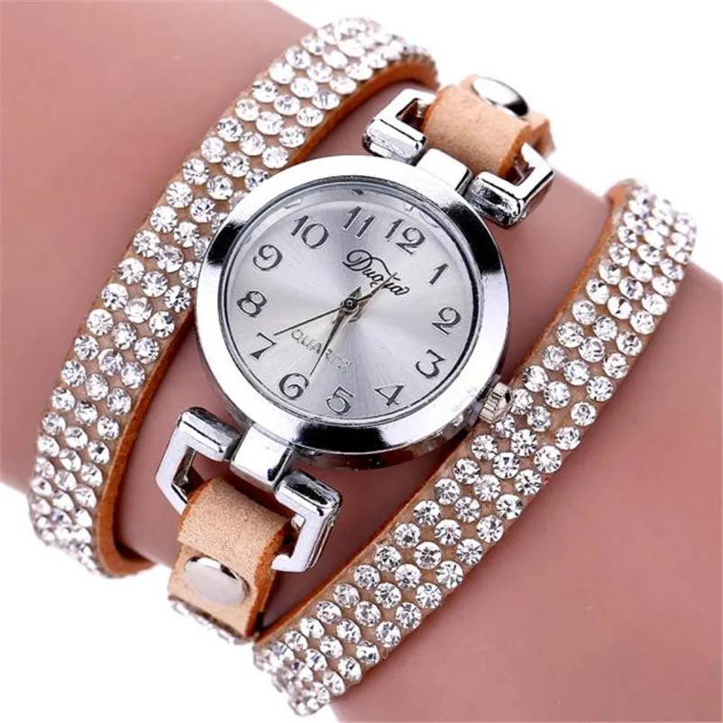 High Quality women fashion casual watch luxury dress ladies Leather Band Analog Quartz Wrist Watch clock Montre femme O10 (8)