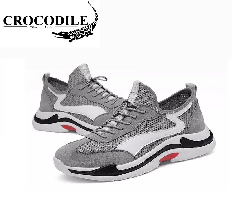 تمساح الرجال شبكة الهواء حذاء رياضة احذية الجري الذكور رياضية أحذية رياضية توسيد الركض أحذية تزلج للرجال النسيج الأحذية