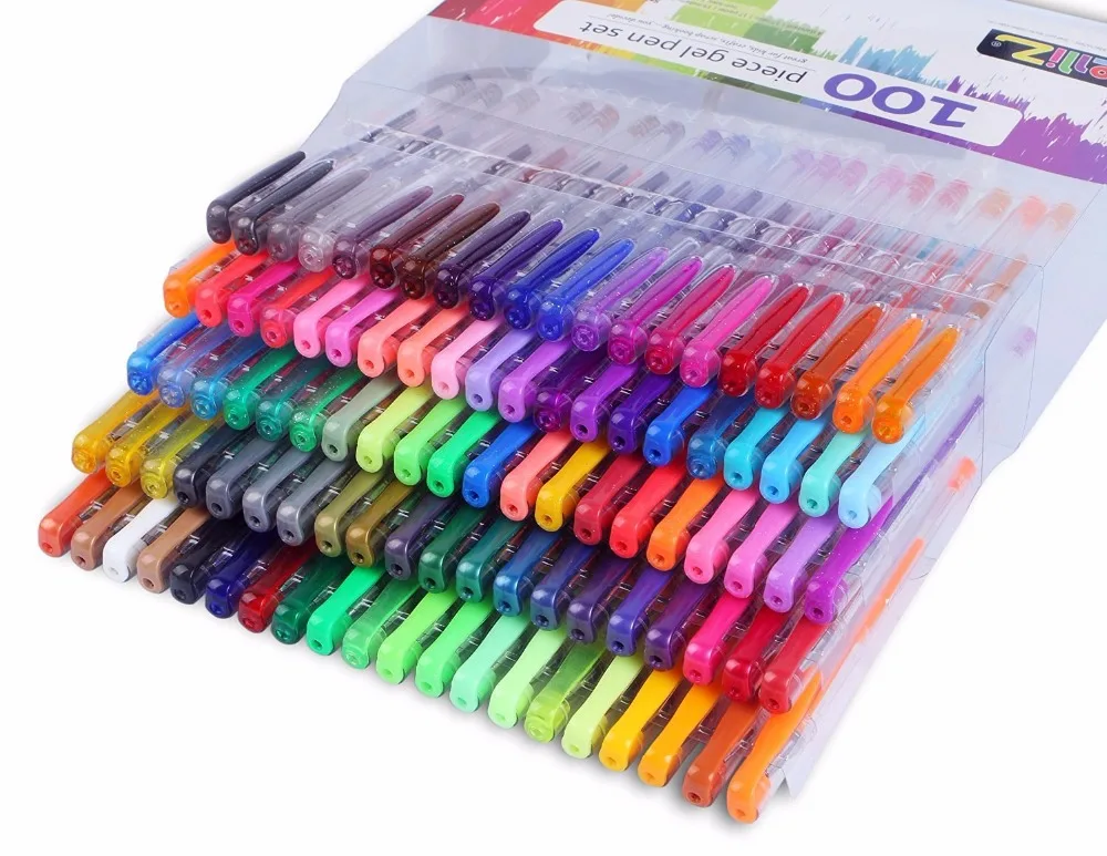 188 30 De Réductionlolliz 70 Pièces100 Pièces Couleur Stylos Gel Mignon Stylo Métallique Pastel Néon Paillettes Croquis Dessin Couleur Stylo
