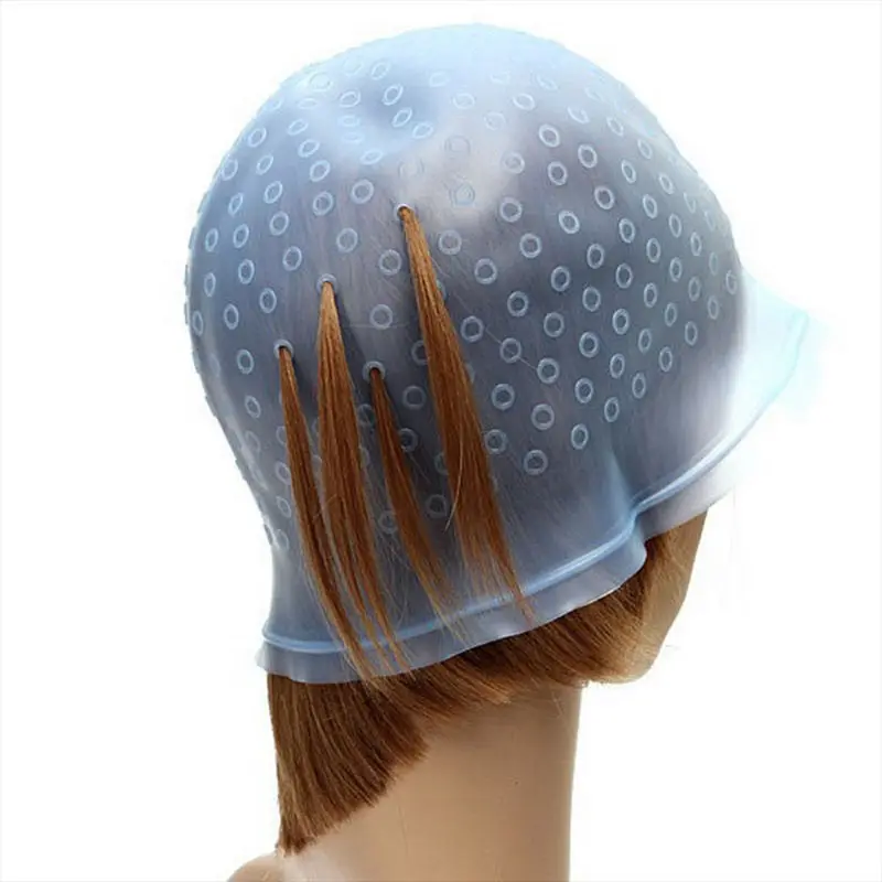 

Reusable Silicone Dye Hat Cap for Hair Color Highlighting Hairdressing