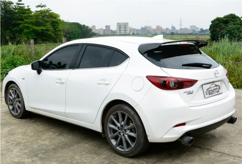  Carbon fiber /ABS Resin Spoiler For Mazda 3 AXELA Hatchback 2014.2015.2016.2017 High quality Rear W