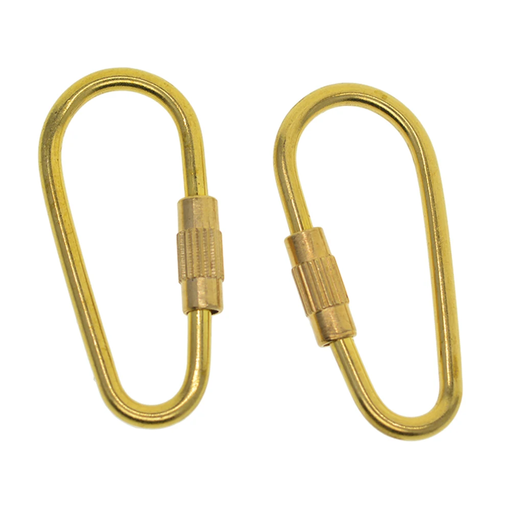 2/6pcs Durable Brass Screw Lock Key Ring Key Chain Ring Oval Shape Simple Style Keychain for Jewelry Making Bag Craft
