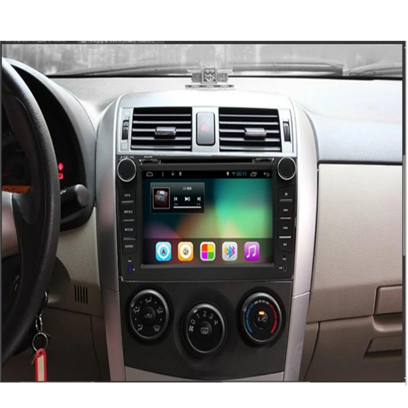 2 din Android 7 1 автомобильный dvd плеер gps для Toyota Corolla 2007 2008 2009 2010 2011 в тире 1024*600