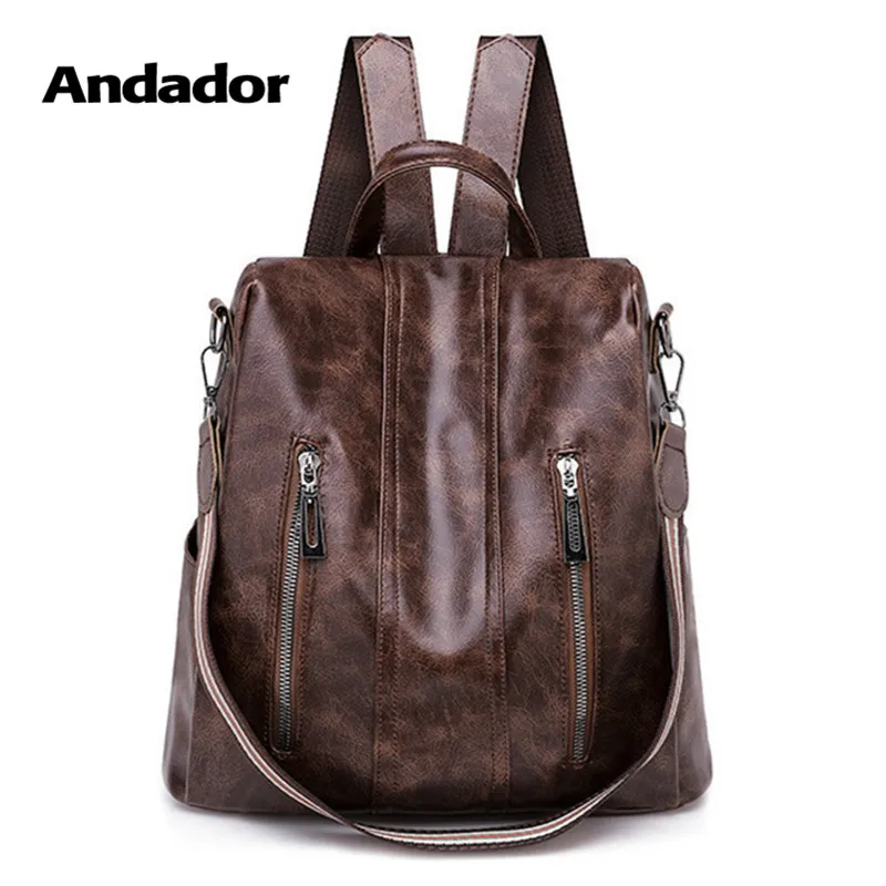 

New fashion casual PU women anti-theft backpack 2019 hight quality vintage backpacks female larger capacity travel shoulder bag