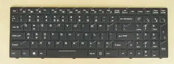 

New US English QWERTY Keyboard For Clevo N950TP6 N957TP6 laptop, Full Colorful BACKLIT, Crystal Style , Black Frame Black
