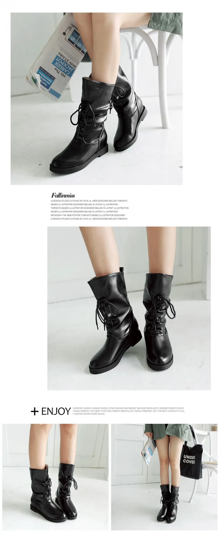 Женская обувь; botas mujer; Модные женские мотоциклетные ботинки Martin; Outono Inverno Botas De Couro; женские ботинки; 1236