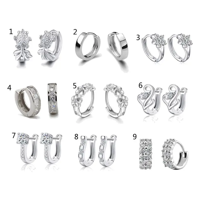 

Full Rhinestones AAA Cubic Zircon Small Stud Earrings Fashion Jewelry For Women