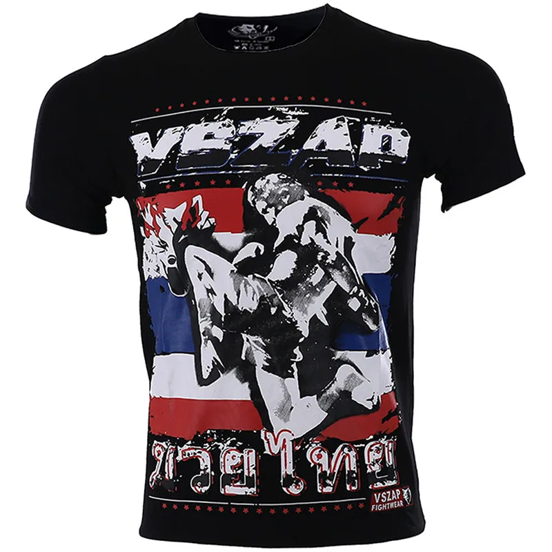 

VSZAP 3 Colors Thailand THAI boxing MUAY THAI training combat sod for flying knees T-shirt fight MMA wulin fitness Team Clothing