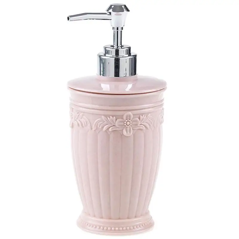 Ручной насос 400 мл дозатор для жидкого мыла и пены для ванной розовый/синий B1
