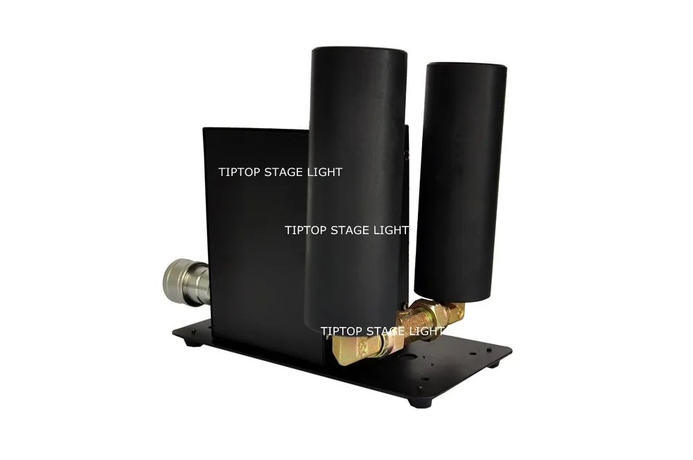 Medidor de Gás Tiptop New Digital Co2 Máquina Jet Bico Duplo Projeto Comutável Dual Co2 6 8 Jet Jet Altura Dmx512 e controle Manual 7 Efeito de Iluminação de palco