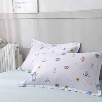 

100% Cotton Print Pillow Case 48cm*74cm Adults Pillowcase Bedroom Use Bed Linings Four Seasons Universal 1Piece/2Piece