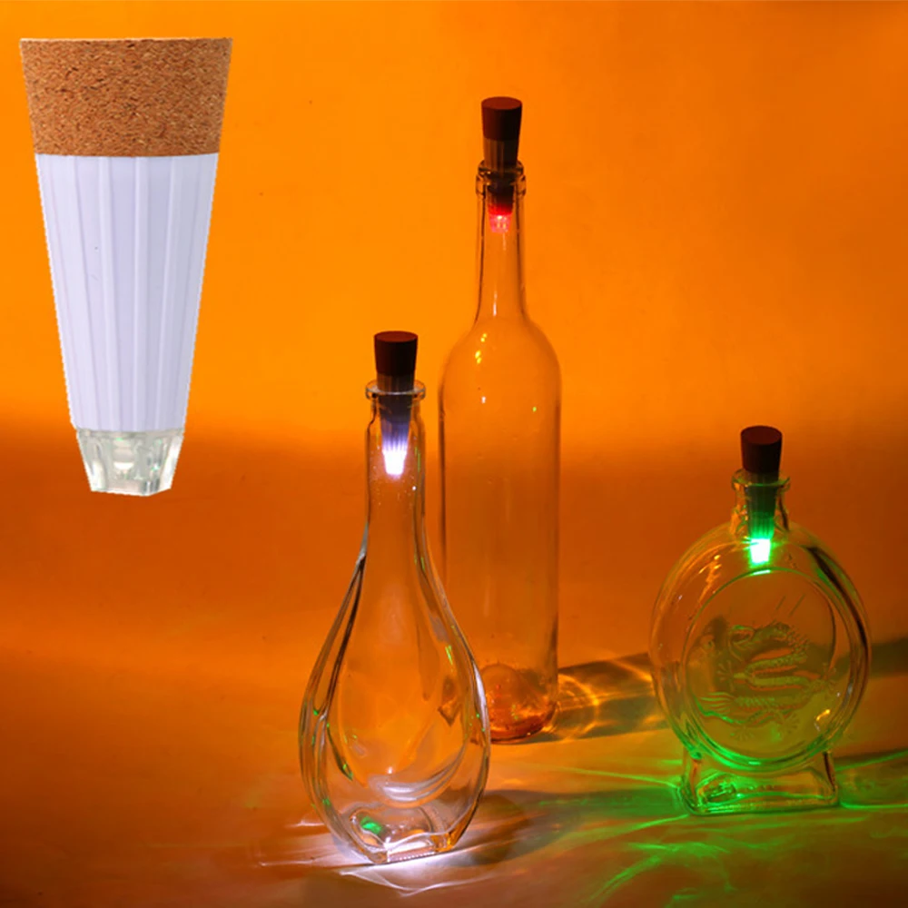 LED Fairy Shiny Bottle Cork Cap Light USB Rechargeable Cork Stopper Cap Lamp Creative Romantic Home Bar Decor Atmosphere Lights (15)